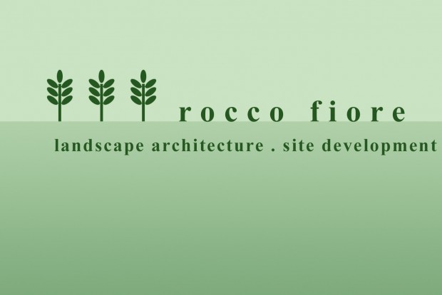 rocco fiore & sons logo huge against the soft green gradient background designed by 4d, inc for the website